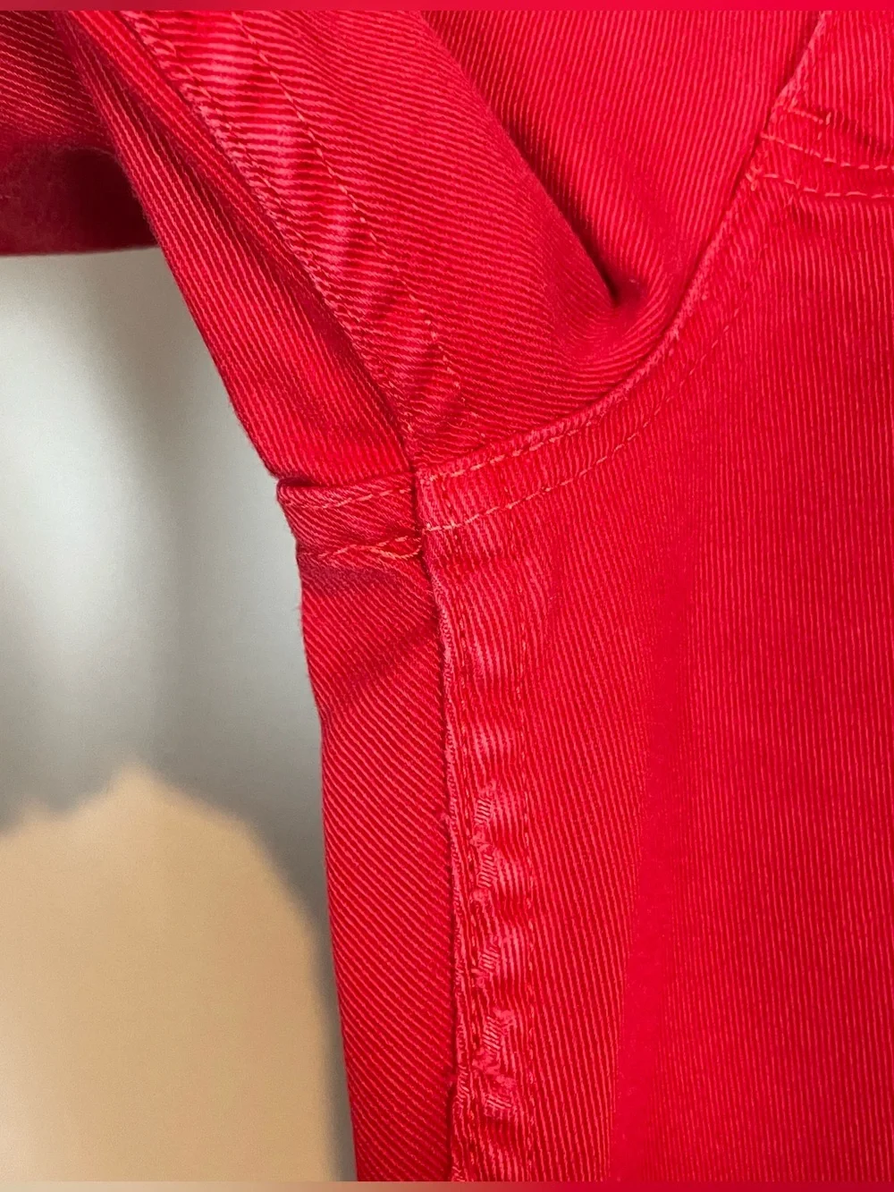 Y2K Tommy Hilfiger Size 8 Red Straight Leg Mid Rise 100% Cotton Jeans